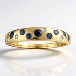 Bague en or et Saphir bleu de Ceylan