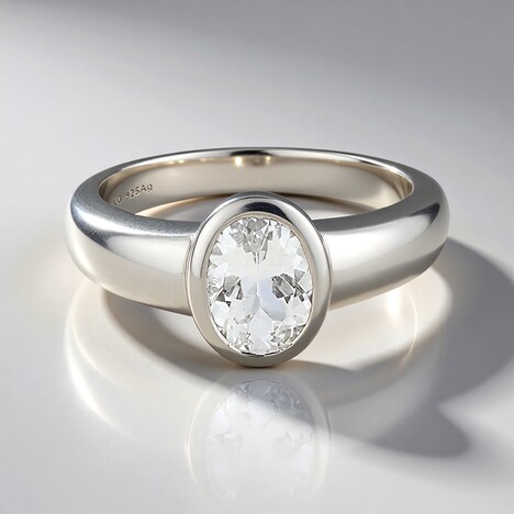 Bague en argent et Danburite