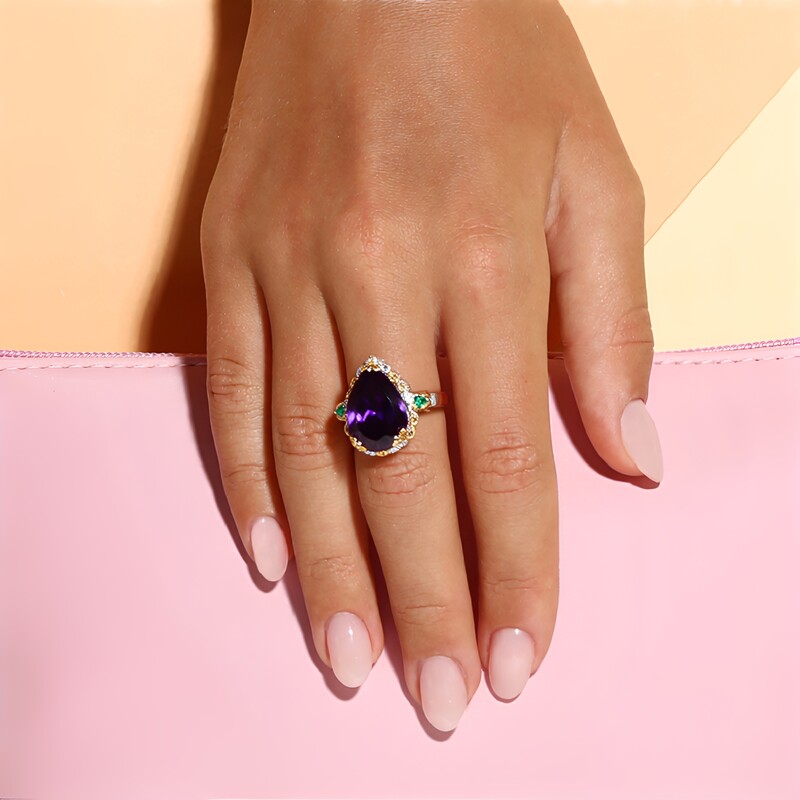 Amethyst-Silberring (Gems en Vogue)