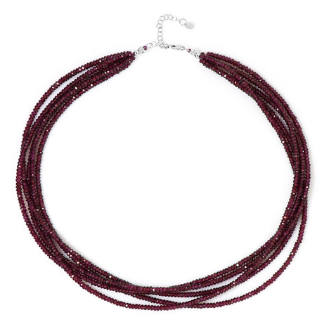 Collana in argento con Granato Magenta