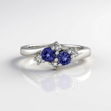 Anillo en plata con Tanzanita