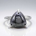 Anello in argento con Ematite Nera