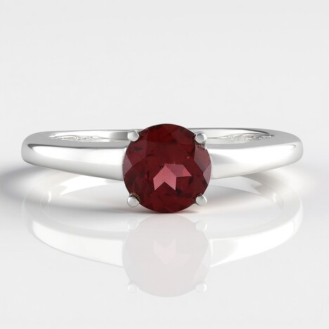 Anello in argento con Granato Mozambico