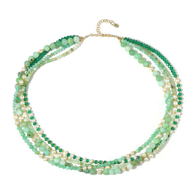 Chrysoprase Silver Necklace (Riya)