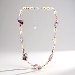 Collana in argento con Perla Keshi (TPC)