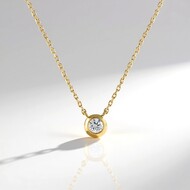 Collar en oro con Diamante I3 (H) (de Melo Gold)