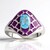 Sky Blue Topaz Silver Ring (SAELOCANA)