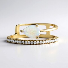 Anello in oro con Opale di Welo AAA