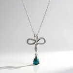 Collana in argento con Mosaico turchese