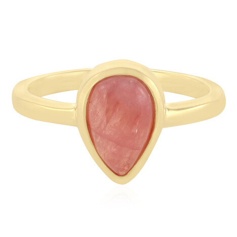 Zilveren ring met een rhodochrosiet