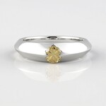 Bague en argent et Diamant champagne I2 (de Melo Essence)