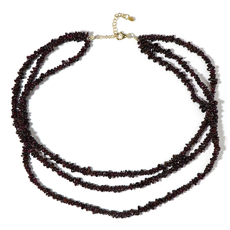 Mosambik-Granat-Silberhalskette