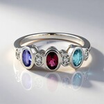 Anello in argento con Tanzanite (Adela Silber)