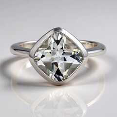 Anello in argento con Topazio Bianco (MONOSONO COLLECTION)
