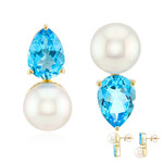 Gouden oorbellen met Marambaia-topaasstenen (Michelle Albala)