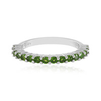Anello in argento con Diopside Russo
