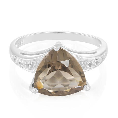 Rauchquarz-Silberring