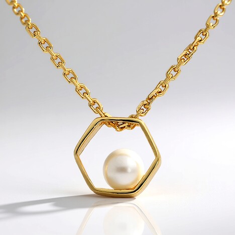 Collier en argent et Perle blanche de culture d'eau douce