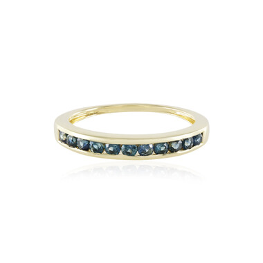 Gouden ring met blauwe saffieren
