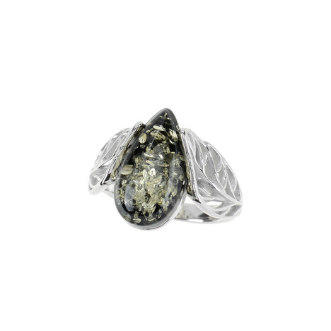 Baltischer Bernstein-Silberring (dagen)