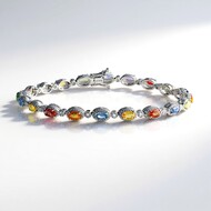 Bracelet en argent et Saphir