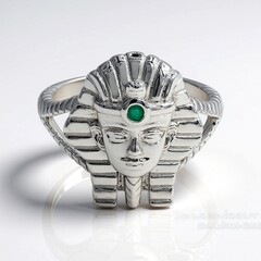 Anello in argento con Smeraldo Brasiliano