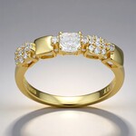 Anello in argento con Topazio Bianco (Adela Silber)