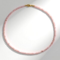 Collana in argento con Quarzo Rosa
