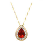 Collar en oro con Ópalo de fuego de México (CIRARI)