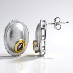 Orecchini in argento con Tanzanite (MONOSONO COLLECTION)