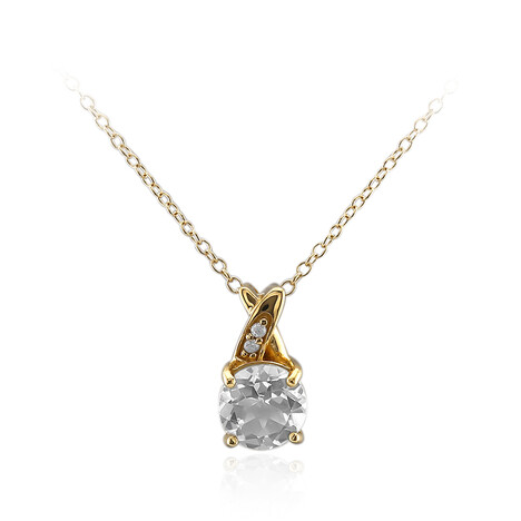 Collier en argent et Topaze blanche