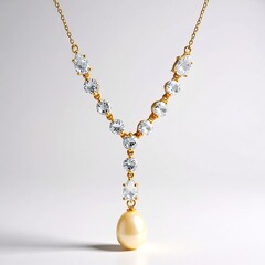 Collana in argento con Perla d'Acqua Dolce Bianca