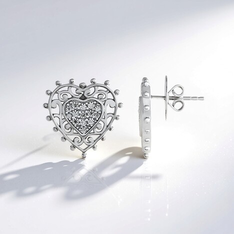 Orecchini in argento con Zircone (Dallas Prince Designs)
