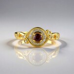 Anello in argento con Zircone Rosa