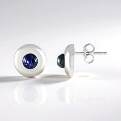 Orecchini in argento con Zaffiro Stellato Blu