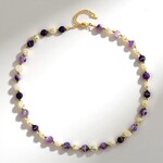 Collana in argento con Ametista Chevron (Riya)