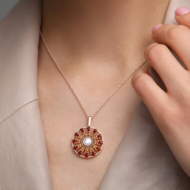 White Moonstone Silver Necklace (KM by Juwelo)
