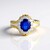 Anello in argento con Spinello Cobalto (Gems en Vogue)