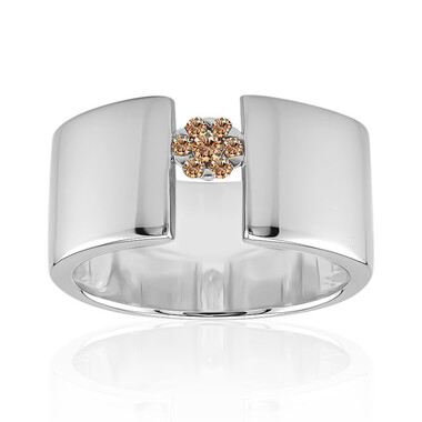 Anello in argento con Diamante Rose de France SI1 di Argyle (Annette)