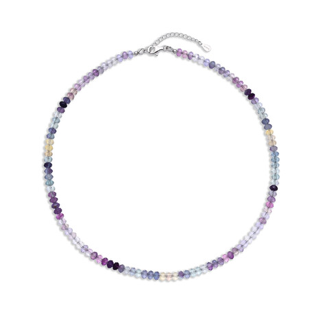 Bi Colour Fluorite Silver Necklace