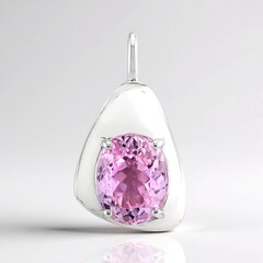 Ciondolo in argento con Kunzite (Pallanova)