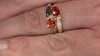 Gouden ring met een Ban Ka Cha oranje Saffier
