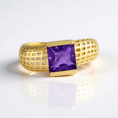 Anello in argento con Ametista (Ornaments by de Melo)