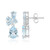 Himmelblauer Topas-Silberohrringe