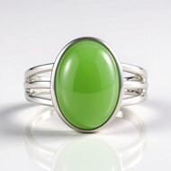 Anillo en plata con Jade canadiense