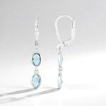 Orecchini in argento con Topazio Blu Cielo