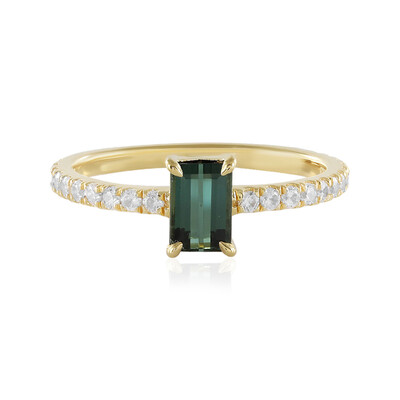 Bague en argent et Tourmaline verte de Benedito (Adela Silber)