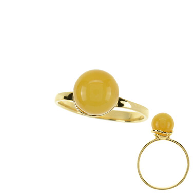 Anillo en plata con Ámbar báltico (dagen)
