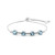 Bracciale in argento con Topazio Blu Cielo