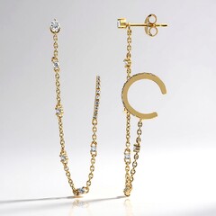 Orecchini in argento con Topazio Bianco